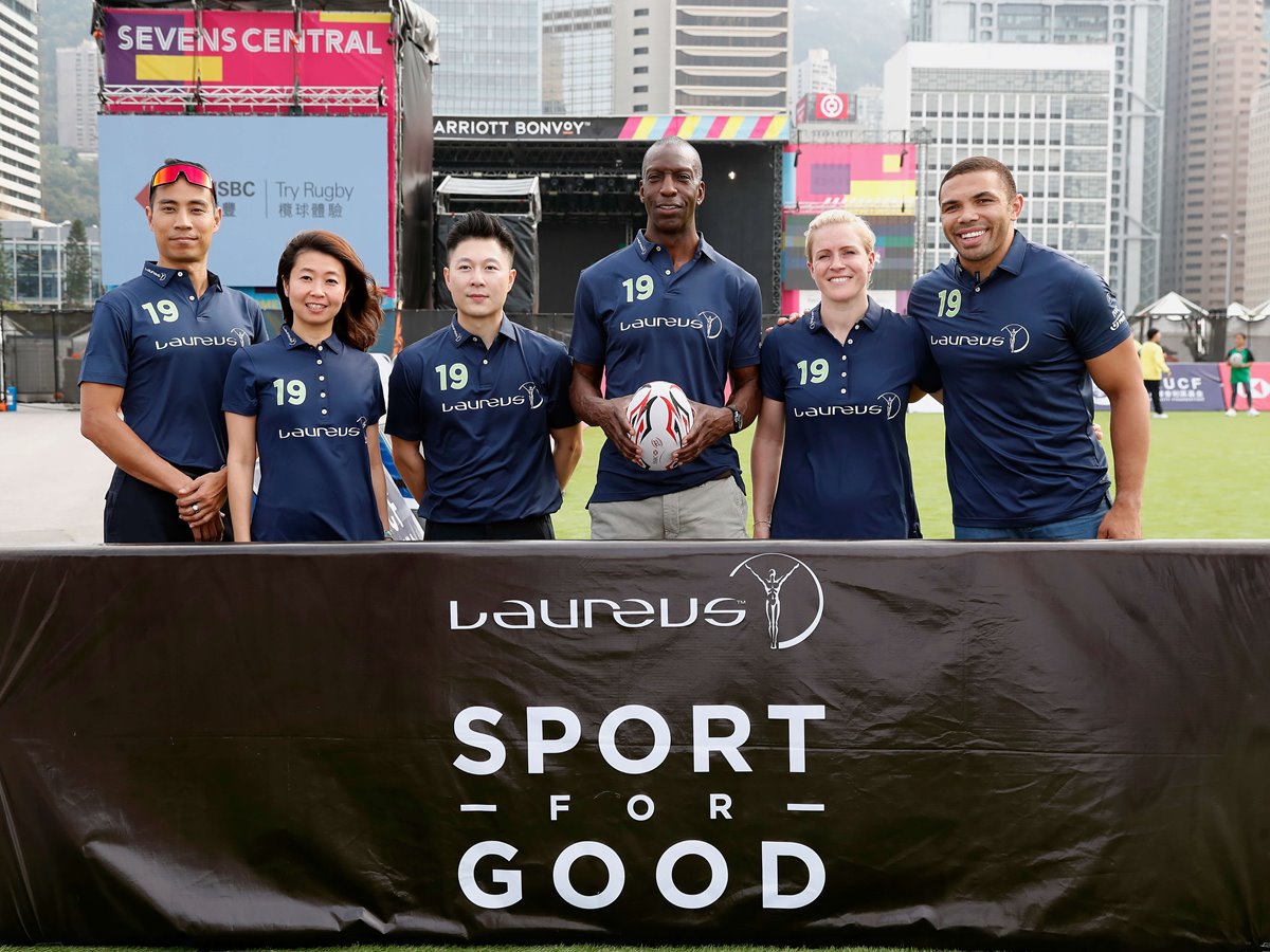 Laureus legends celebrate charity partnership with Hong Kong Rugby Union